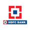 Logo of HDFC Bank with a blue and white color scheme